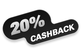 20% cashback
